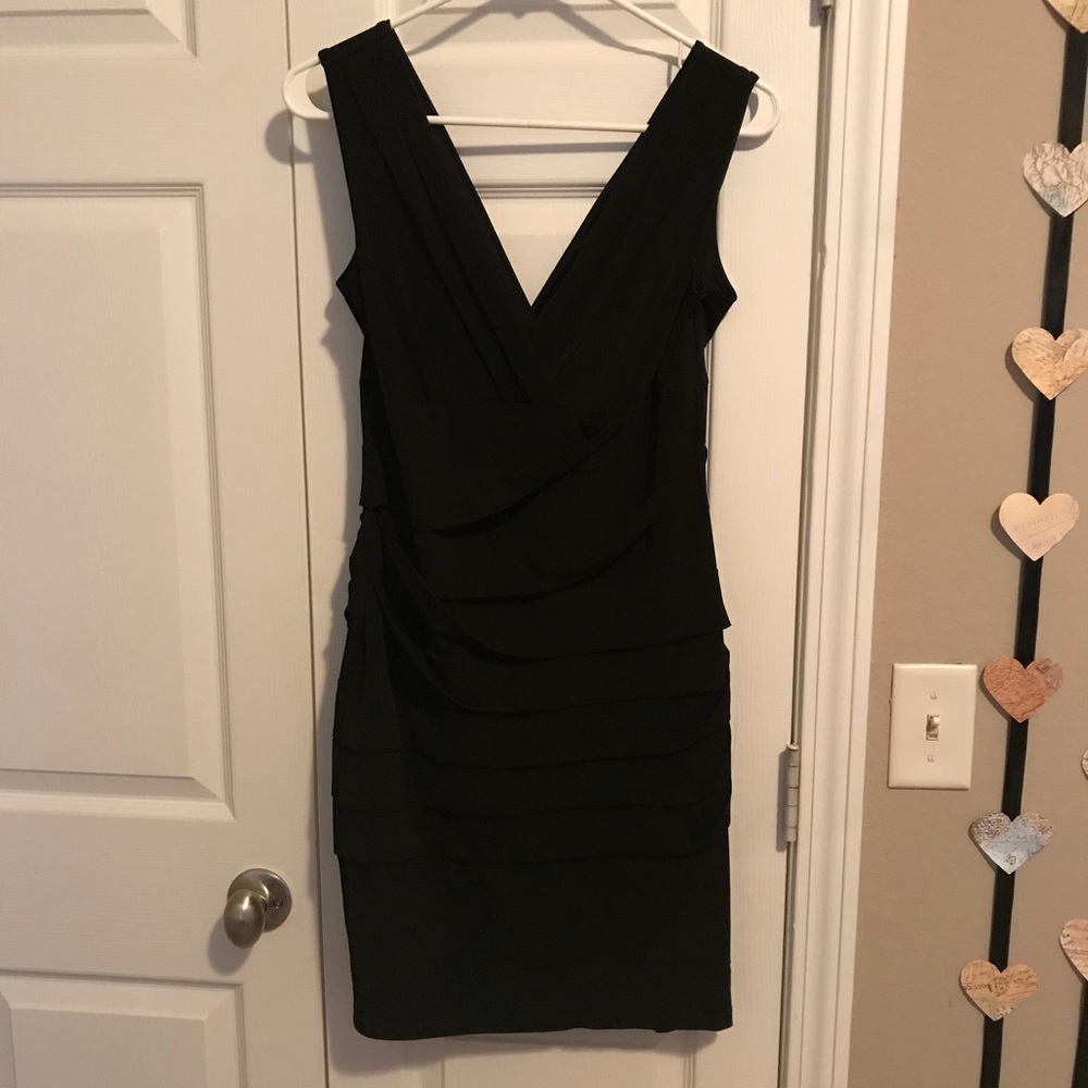 Carol Little women’s black wrap dress size 12